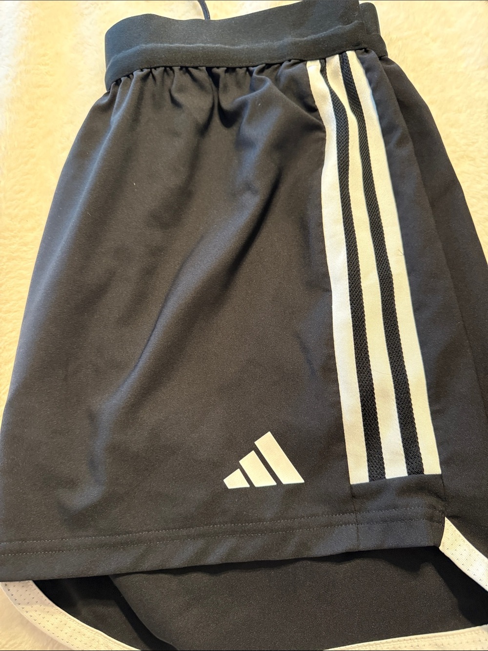 adidas Black Skort with White Side Stripes